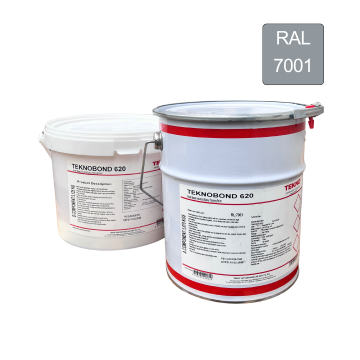 Епоксидна фарба на водній основі, паропроникна Teknobond 620, комплект 5 кг. Світло-сіра (RAL 7001)